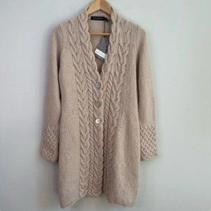 Irish cardigan wool cashmere blend